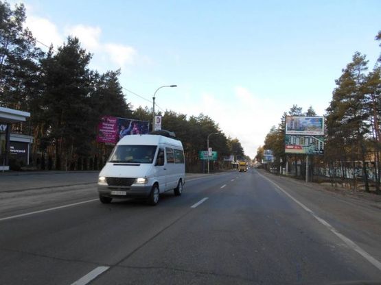 Фото рекламної площини за адресою м. Буча, траса М07, км 25+100 право, вул. Шевченка, в'їзд в Бучу,  ЖК "Парк Таун", навпроти офісу "ЖК На Прорізній"