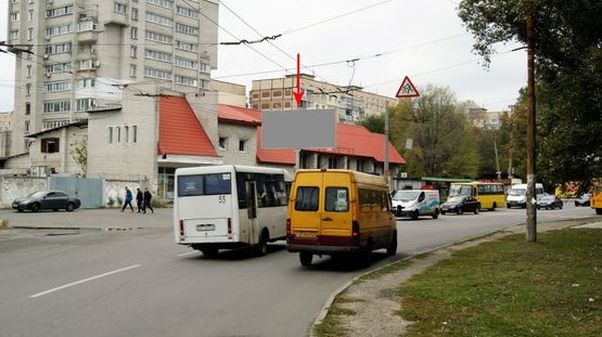 Фото рекламной плоскости по адресу 054Б,вул. Тополина, 1 (перехрестя з вул. Панікахи), поруч СІЛЬПО
