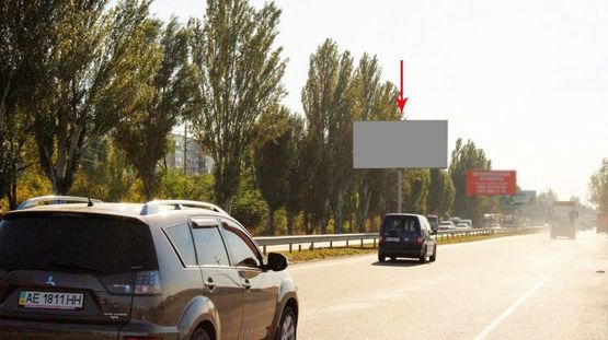 Фото рекламной плоскости по адресу s090А,вул. Донецьке шосе, в кінці роздільника (Агросоюз). В'їзд в місто, ТРК "Караван", ринок