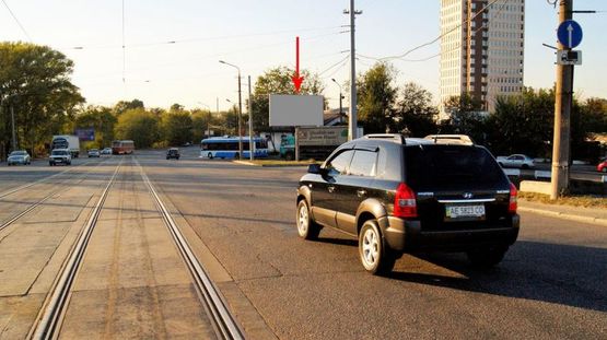Фото рекламної площини за адресою s125А,просп. Мануйлівський (Воронцова) заїзд на просп. Слобожанський (Правда) Синя АЗС