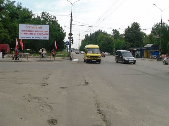 Фото рекламной плоскости по адресу Вул. Леваневського перехрестя з вул. Митрофанова (виїзд з міста в сторону ВАТ "Росава")