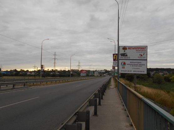 Фото рекламної площини за адресою м. Ірпінь, траса М-07, км 23+100 ліво