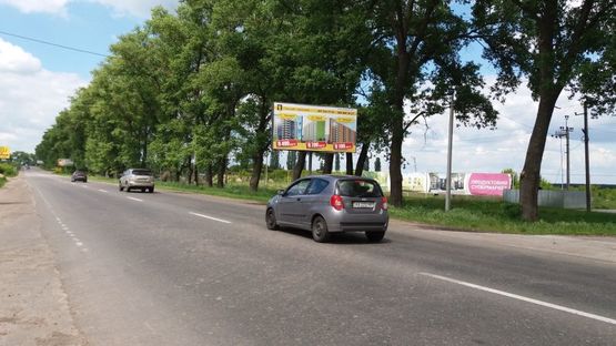 Фото рекламной плоскости по адресу с. Білогородка траса Київ - Бишів відділ продажу ЖК "Перша Паркова"