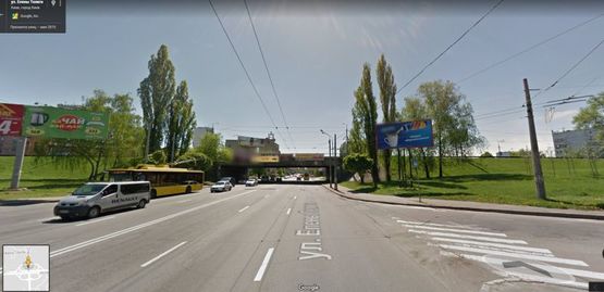 Фото рекламной плоскости по адресу вул. О.Теліги вул. Дегтярівська в напрямку Севастоп.пл.