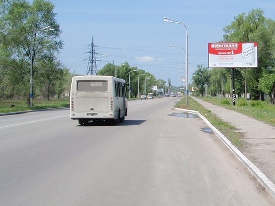 Фото рекламной плоскости по адресу вул. Дніпровська, 495, виїзд з м.Донецьк
