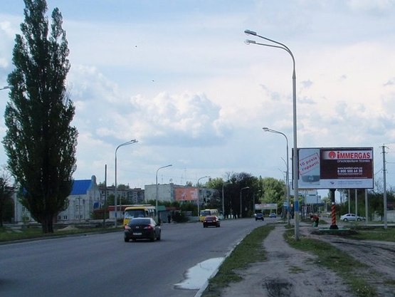 Фото рекламной плоскости по адресу вул. Дніпровська, 383, виїзд з м.Донецьк