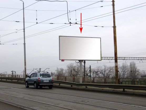 Фото рекламной плоскости по адресу 005А,в'їзд на Амурський міст з лівого берега в центр