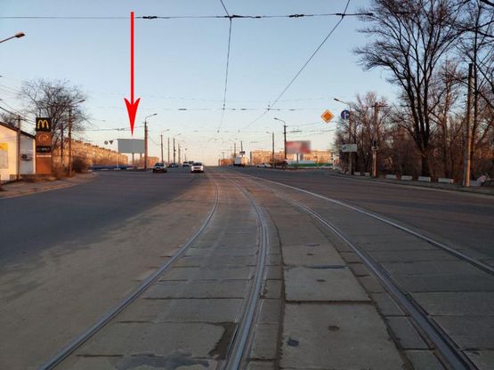 Фото рекламної площини за адресою s125Б,просп. Мануйлівський (Воронцова) заїзд на просп. Слобожанський (Правда) Синя АЗС