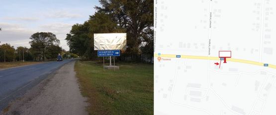 Фото рекламной плоскости по адресу ул. Киевская р-н Фермы(въезд в Кременчуг)