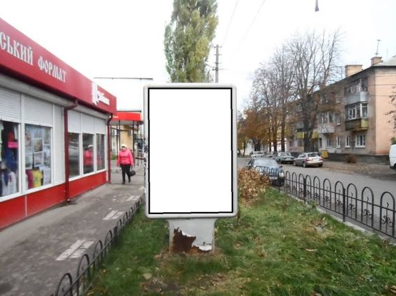 Фото рекламної площини за адресою г.Фастов, ул.Интернациональная, м-н Фокстрот
