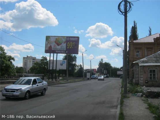 Фото рекламной плоскости по адресу пер. Васильевский