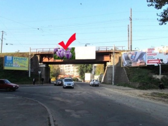 Фото рекламной плоскости по адресу вул.Джерельна- Шляхопровід, верхній лівий