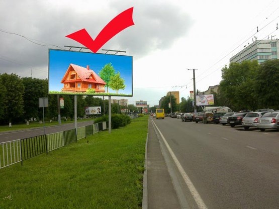 Фото рекламной плоскости по адресу пр.Чорновола 67, ТЦ Інтер сіті, до центру