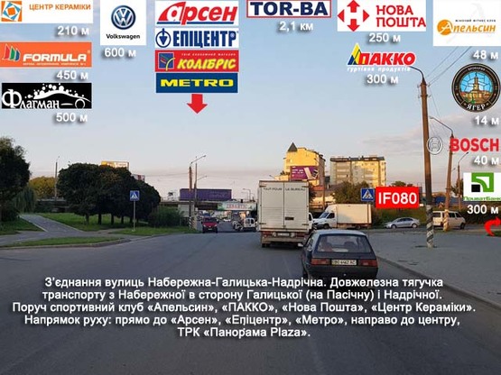 Фото рекламної площини за адресою Галицька - Набережна