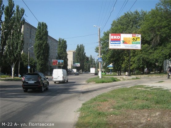 Фото рекламной плоскости по адресу ул. Полтавская