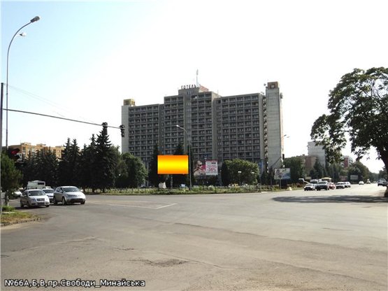 Фото рекламной плоскости по адресу пр.Свободи-вул.Минайська (перехрестя)