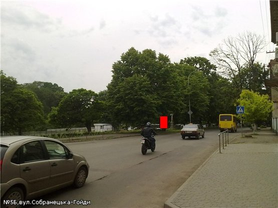 Фото рекламной плоскости по адресу вул.Собранецька48-Гойди10(перехрестя), піш.перехід, напр-вул.Митна