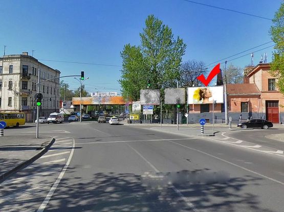 Фото рекламной плоскости по адресу пр.Чорновола-вул.Під Дубом, з центру