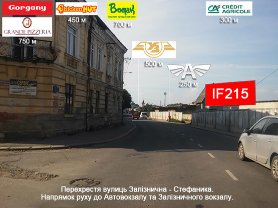 Фото рекламной плоскости по адресу Залізнична - Привокзальна