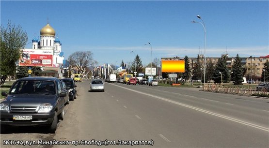 Фото рекламной плоскости по адресу вул.Минайська-просп.Свободи (гот.Закарпаття), напр.-пр.Свободи