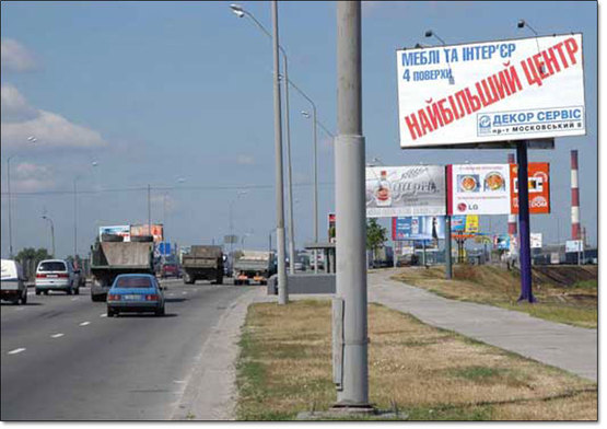 Фото рекламной плоскости по адресу пр.Бажана/Южный мост (птица)