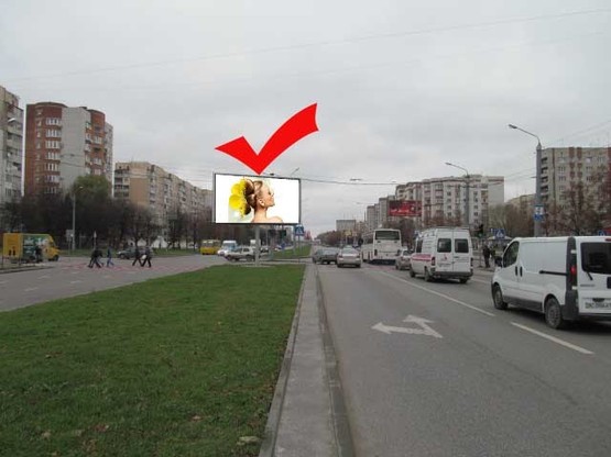 Фото рекламной плоскости по адресу вул.Наукова 112, до вул.Стрийської