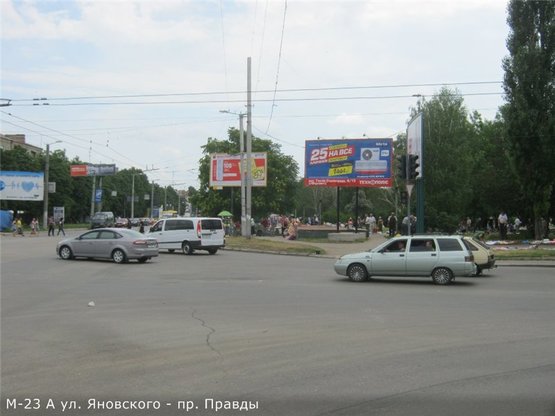 Фото рекламной плоскости по адресу ул. Яновского- проспект Правды