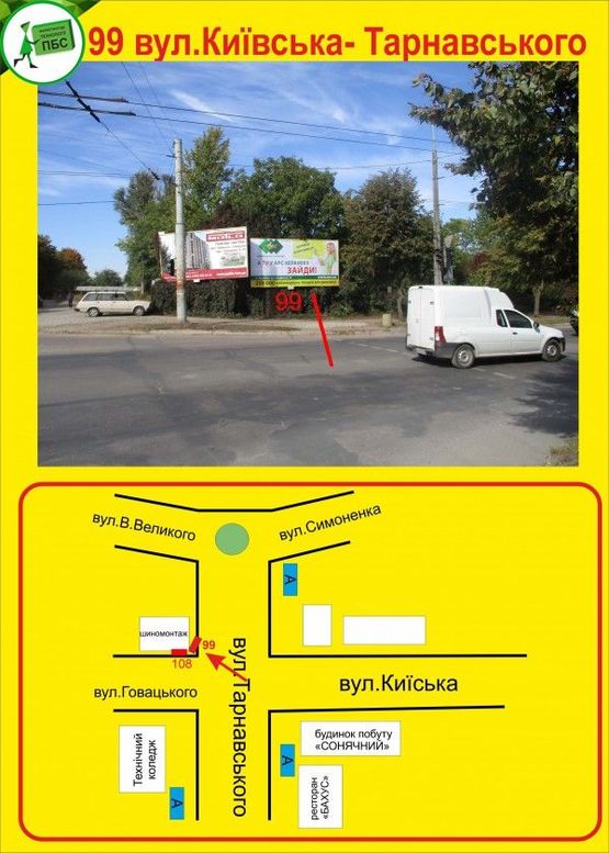 Фото рекламної площини за адресою Тарнавського,7 - Симоненка А2