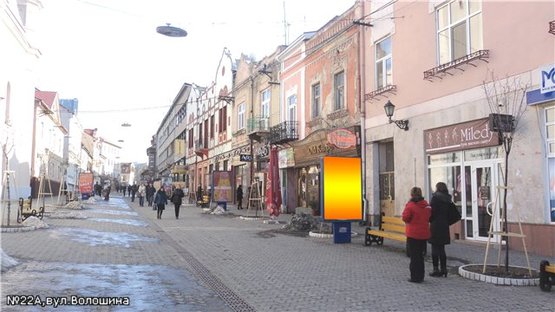 Фото рекламной плоскости по адресу вул.Волошина(Аптека), пішохідна зона, напр-вул.Капітульна