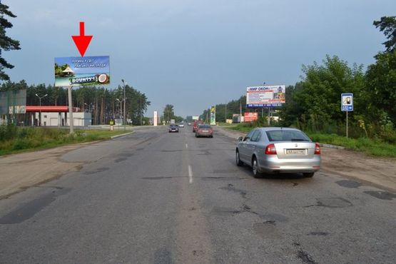 Фото рекламної площини за адресою ул.Залютинская -возле АЗС ОККО - флажок№4-выезд из города в ст. Солоницевки