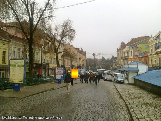 Фото рекламной плоскости по адресу пл.Ш.Петефі(спуск з моста), напр-вул.Л.Толстого
