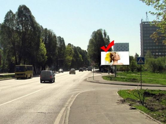 Фото рекламной плоскости по адресу вул.Шевченка 315, Електрон, до центру