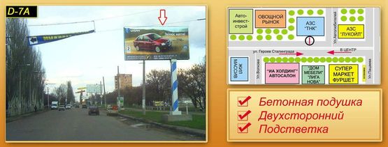 Фото рекламной плоскости по адресу вул. Героїв України