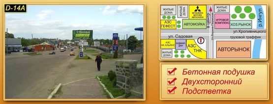 Фото рекламной плоскости по адресу вул. Верхнє Пермська