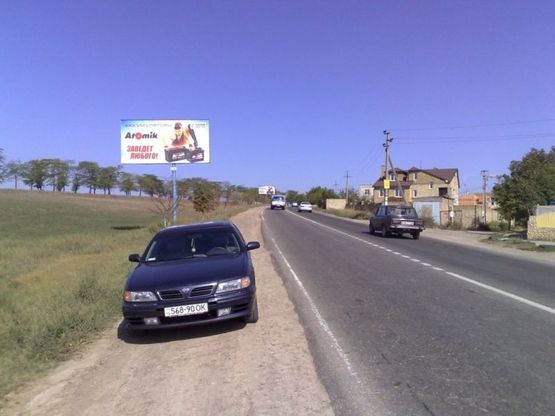 Фото рекламной плоскости по адресу Сухой лиман 4+300 Б (выезд с Сух.Лим. в стор. 7 км.)