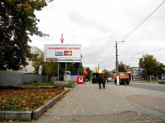 Фото рекламной плоскости по адресу пл.Полевая 6 - ул.Витрука