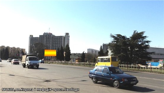 Фото рекламной плоскости по адресу просп.Свободи-пл,Кирила і Мефодія піш.перехід, напр.-пл.Кірпи