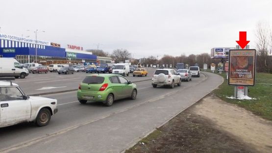 Фото рекламной плоскости по адресу Заречанская ул., 11, возле супермаркета "Епицентр", "Таврия", №1