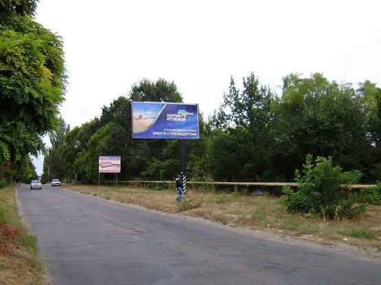 Фото рекламної площини за адресою ул. Нижняя, выезд на Энергодар