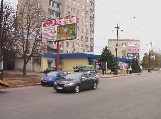 Фото рекламной плоскости по адресу ул. Б. Перспективная - ул.Маланюка - пл. Свободы - АТБ