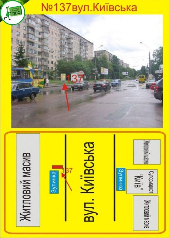 Фото рекламной плоскости по адресу Київська,1