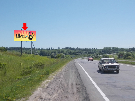 Фото рекламної площини за адресою Въезд из Ровно