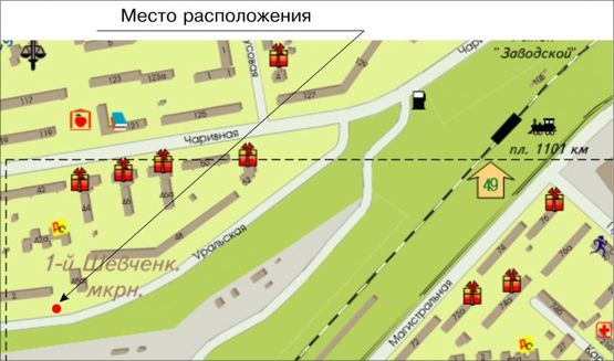 Фото рекламної площини за адресою Уральская 48а