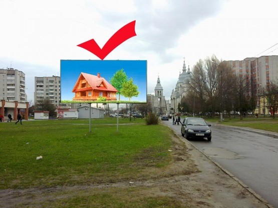 Фото рекламной плоскости по адресу вул.Широка 70, ТЦ Барвінок