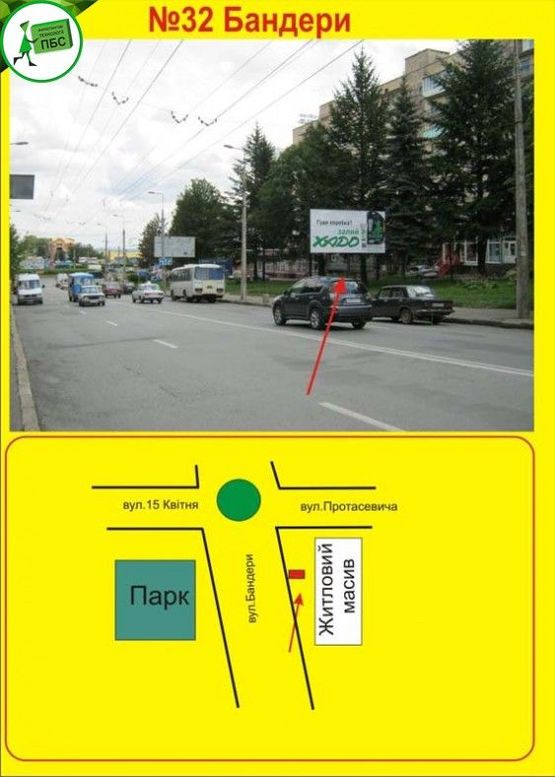 Фото рекламної площини за адресою Бандери