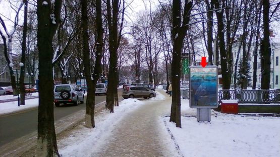 Фото рекламной плоскости по адресу Гагарина ул., (ЗАГС, центр. гор. площадь)