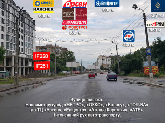 Фото рекламної площини за адресою Івасюка - Стуса