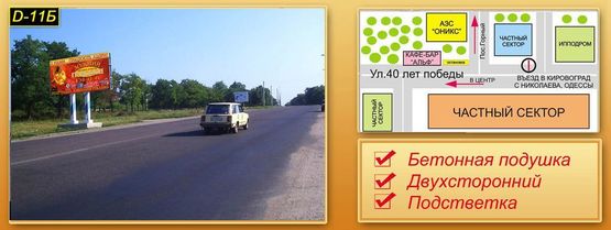 Фото рекламной плоскости по адресу вул. 40 річчя Перемоги