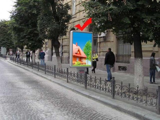 Фото рекламной плоскости по адресу вул.Січових Стрільців 14