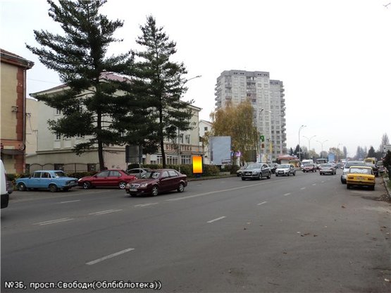 Фото рекламной плоскости по адресу просп.Свободи(обл.бібліотека), напр.-пл.Б.Хмельницького